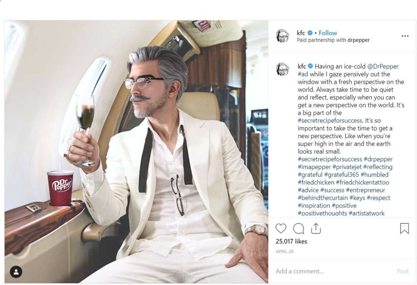 Virtual Colonel Sanders Source: Instagram Virtual Colonel Sanders Source: Instagram