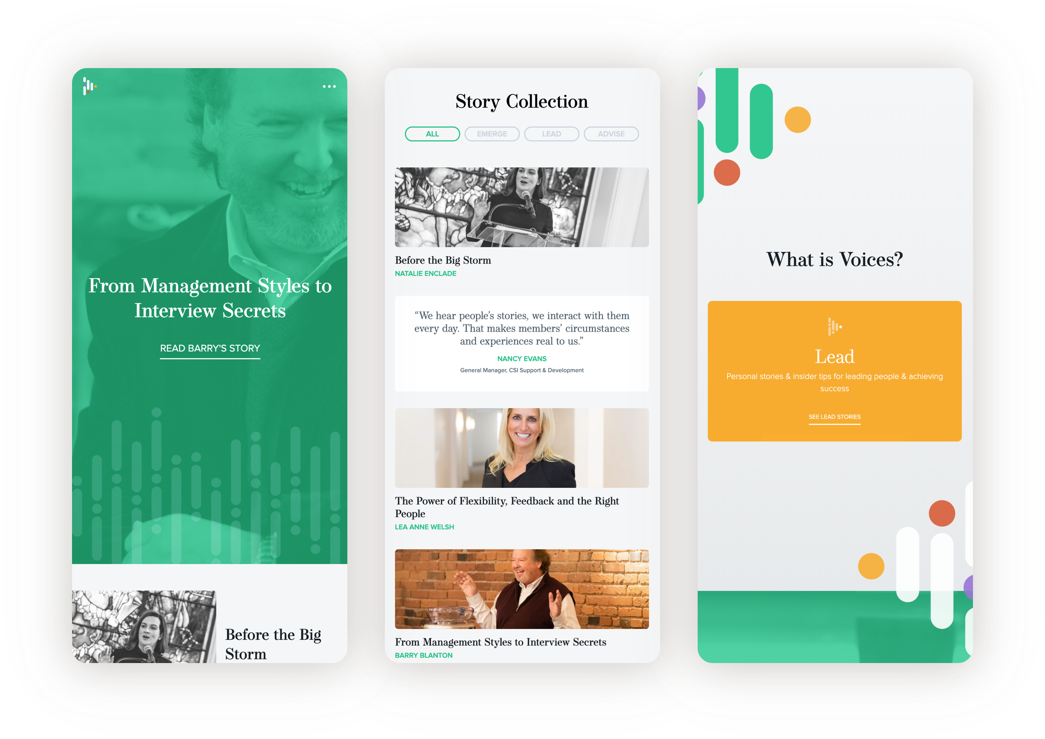 Voices Mobile Mockup